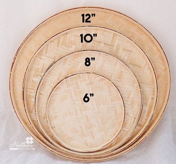 Bamboo Flat Basket (4 Pcs Set)
