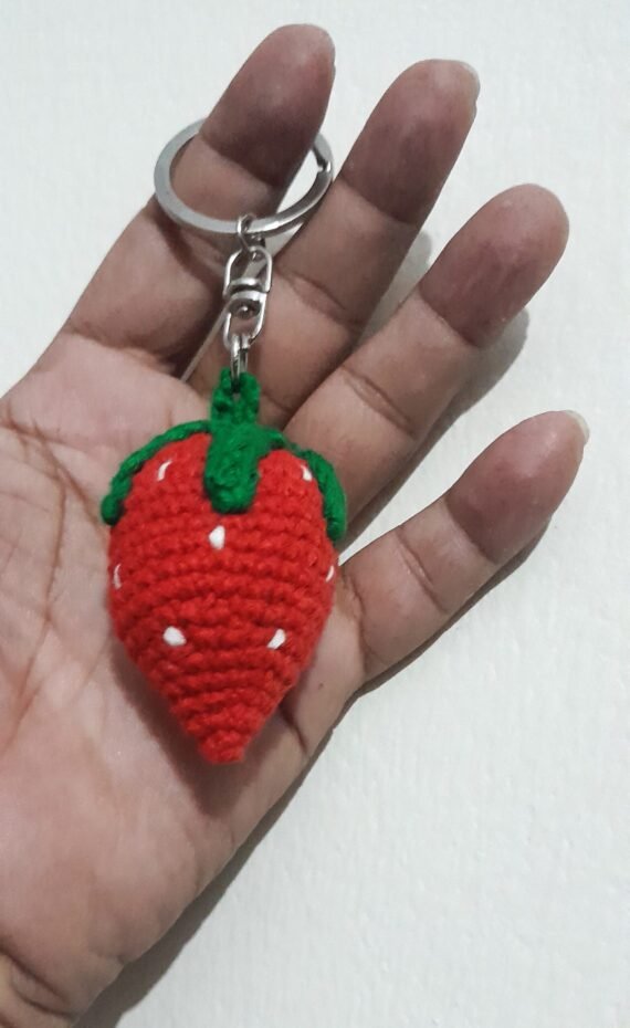 Amigrumi/Crochet Strawberry Key Ring/Chain